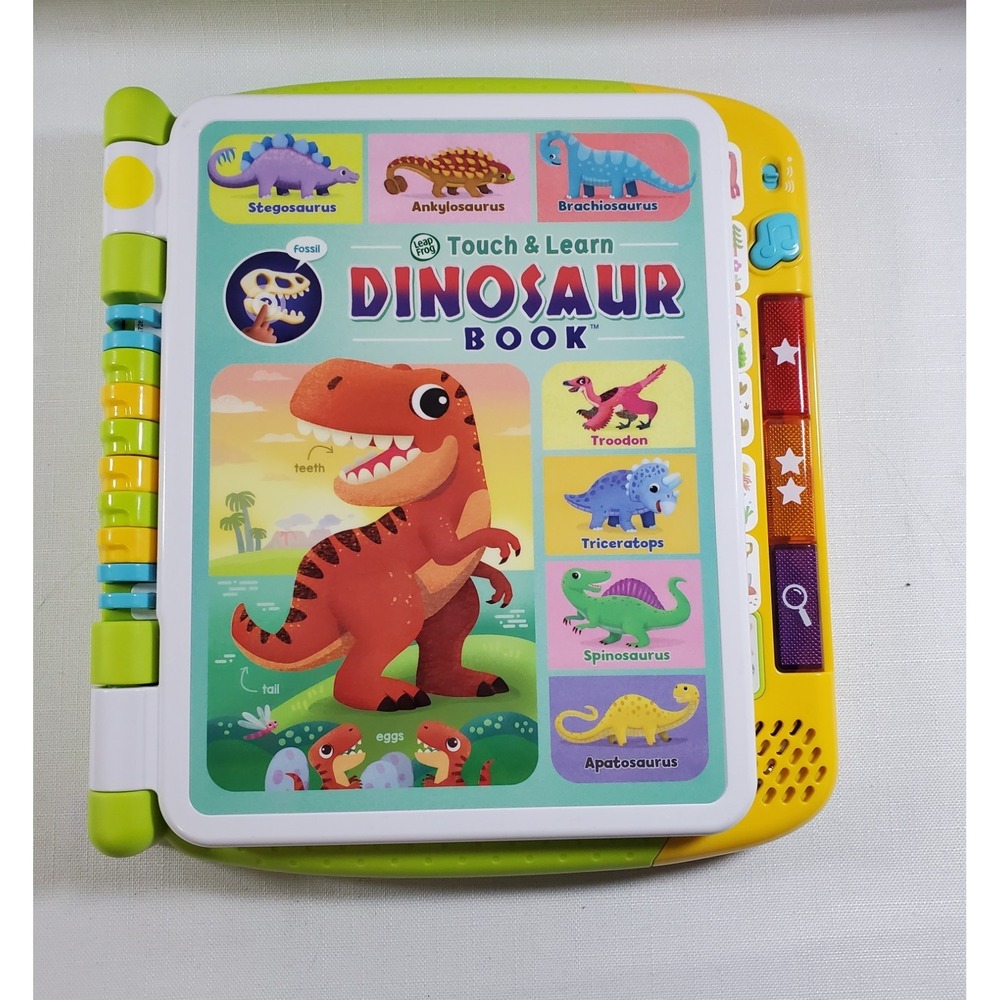LeapFrog Touch & Learn Dinosaur Book Interactive Educational‎ Toy Tested Works